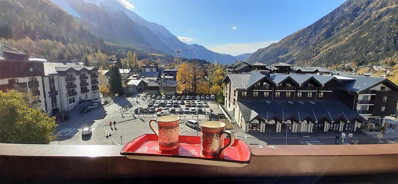 Vue Montblanc Magique En Centre-Ville Avec Parking Chamonix Bagian luar foto