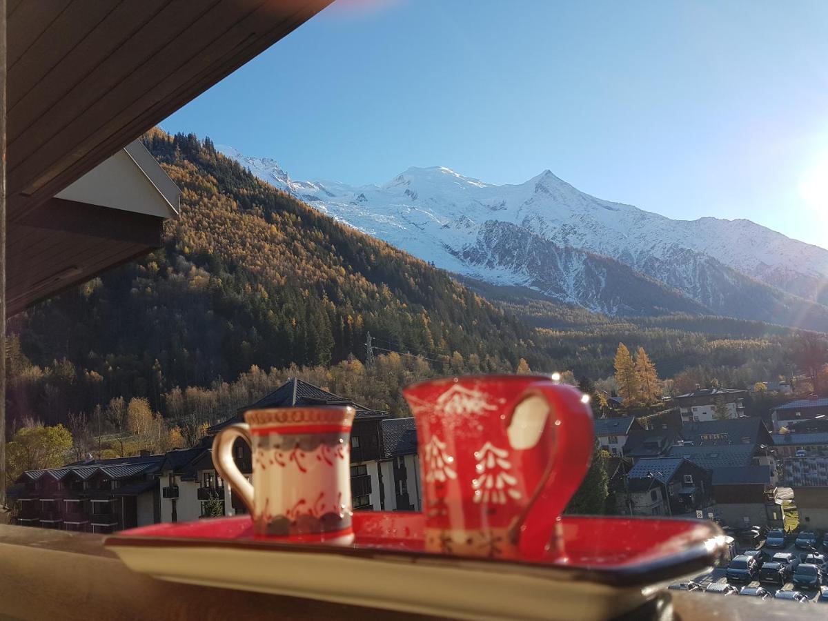 Vue Montblanc Magique En Centre-Ville Avec Parking Chamonix Bagian luar foto