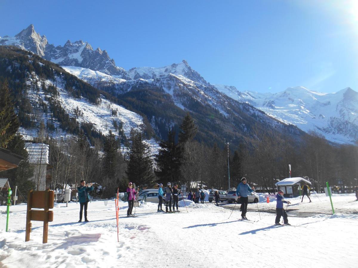 Vue Montblanc Magique En Centre-Ville Avec Parking Chamonix Bagian luar foto