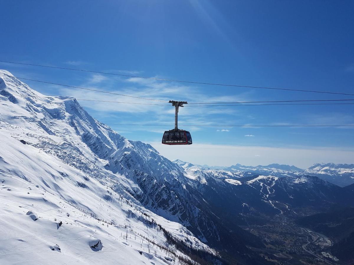 Vue Montblanc Magique En Centre-Ville Avec Parking Chamonix Bagian luar foto