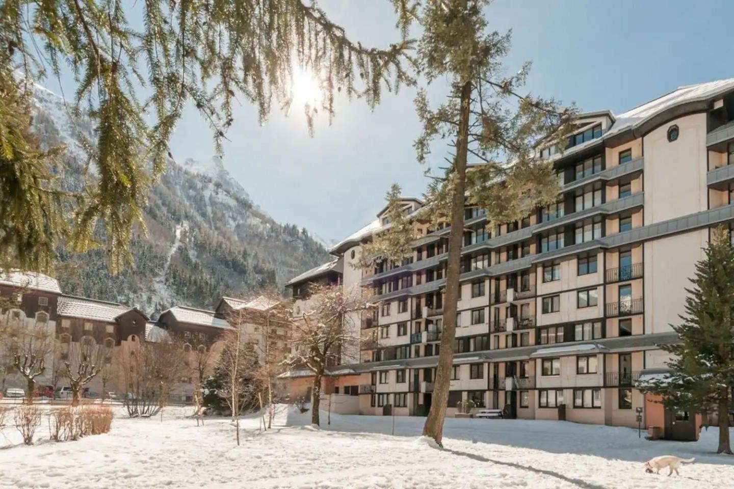 Vue Montblanc Magique En Centre-Ville Avec Parking Chamonix Bagian luar foto